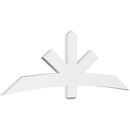 Ekena Millwork Alberta Architectural Grade PVC Gable Bracket, 84"W x 28"H x 2"D x 6"F, 8/12 Pitch GBP084X28X0206ALB00